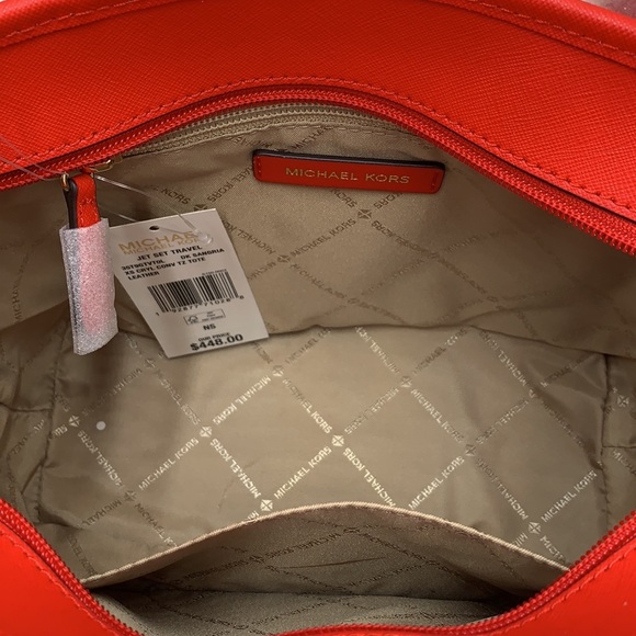 MICHAEL KORS 
 Extra-Small Saffiano Leather Top-Zip Tote Bag DARK SANGRIA - Picture 10 of 14